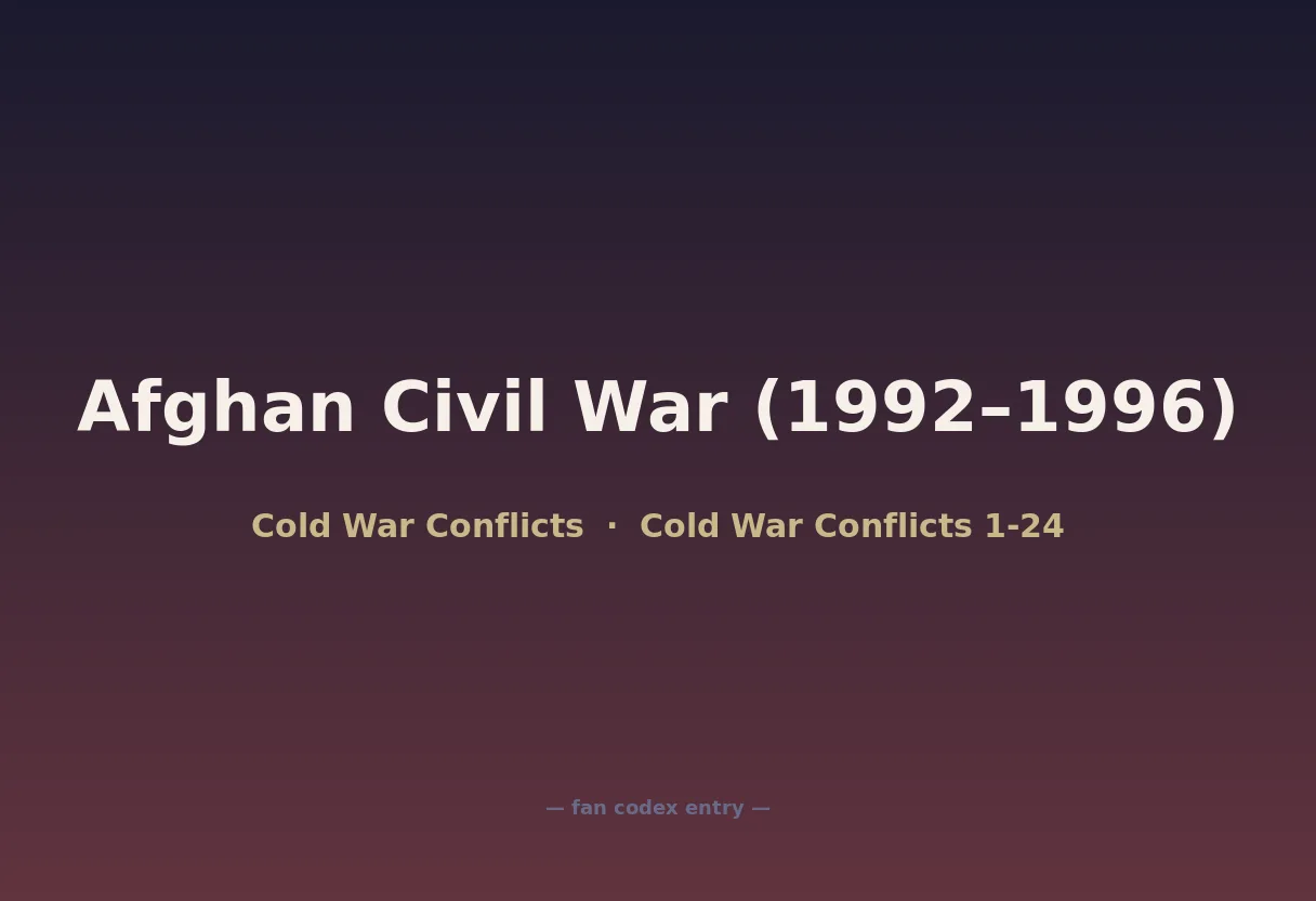 Afghan Civil War (1992–1996)