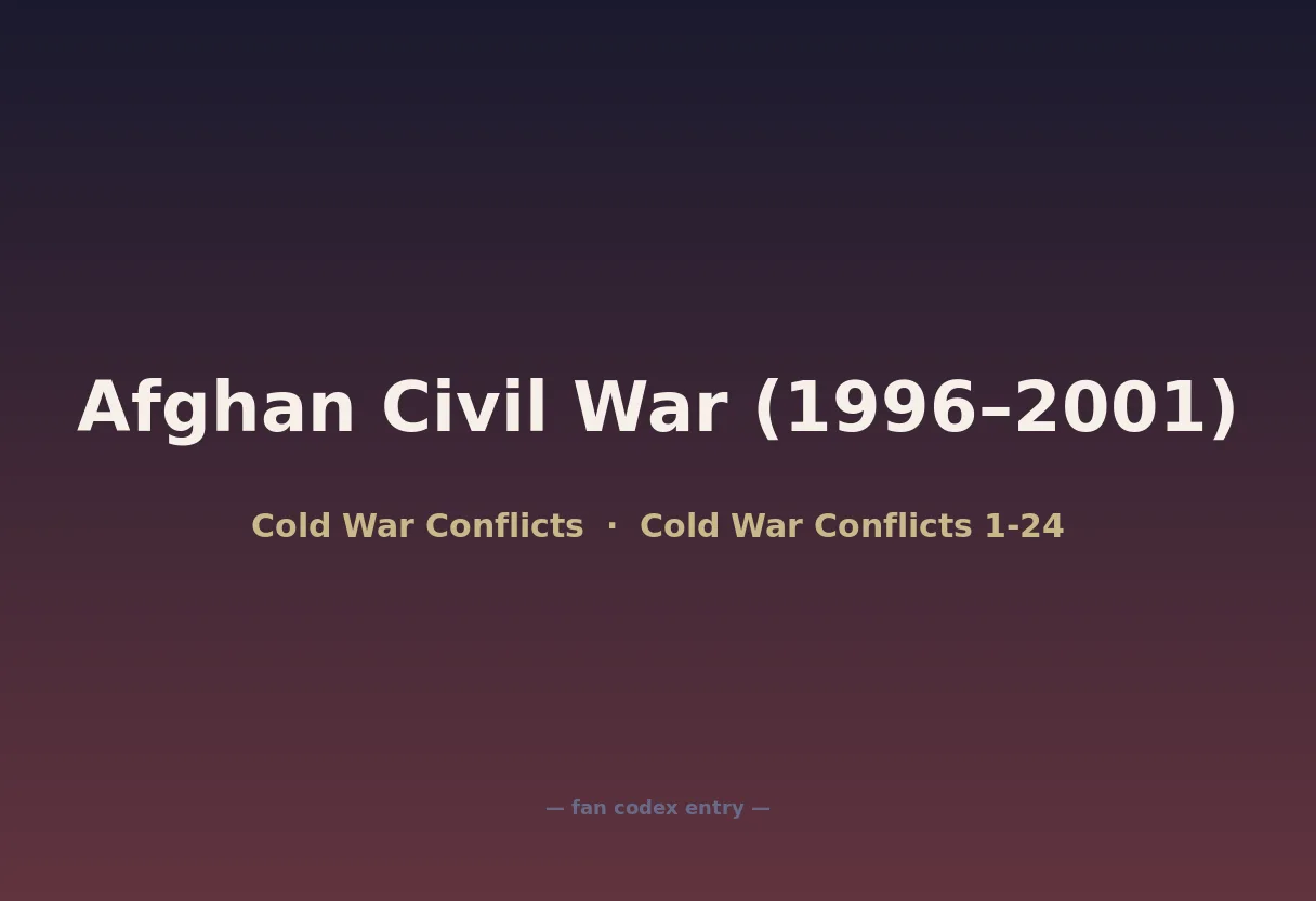 Afghan Civil War (1996–2001)