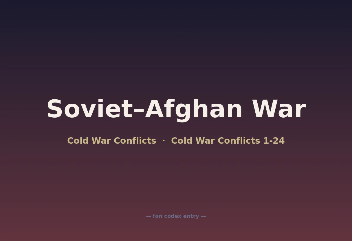 Soviet–Afghan War